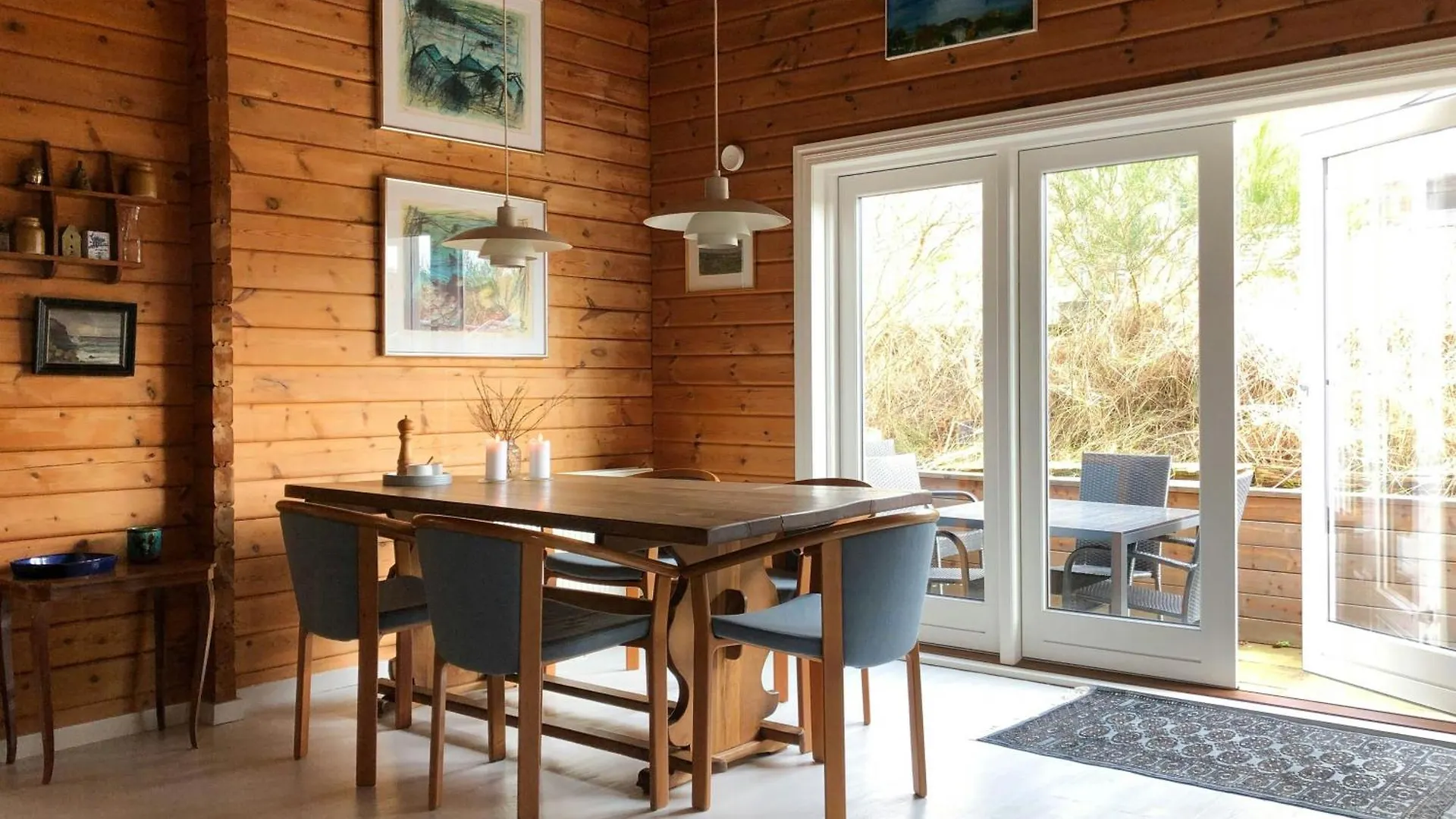 Log House Near Beautiful Nature In Skagen